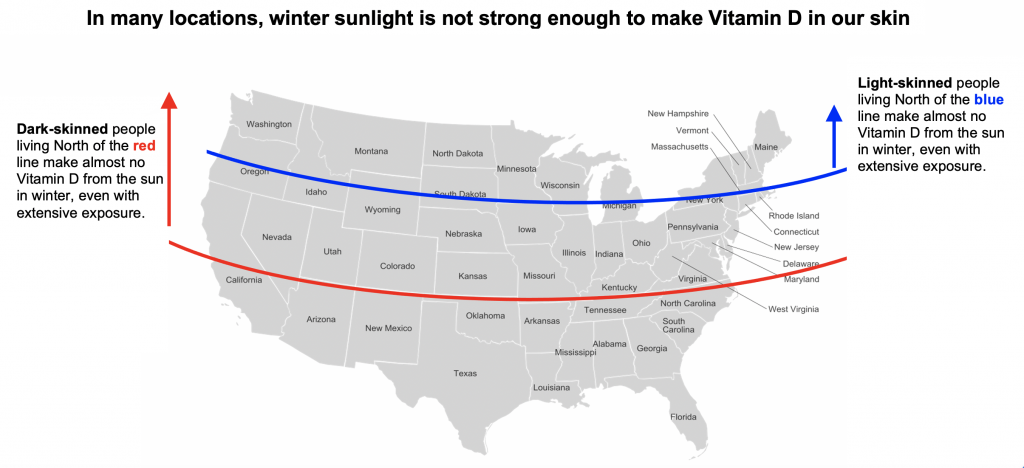 map of winter vitamin D synthesis
